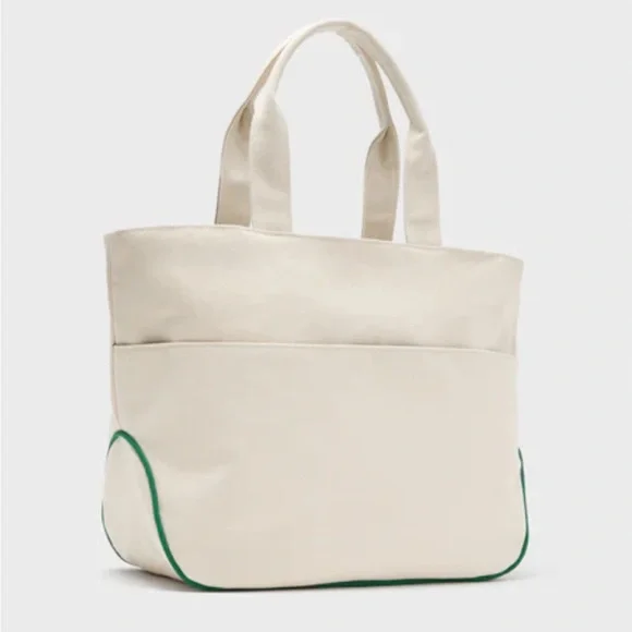 Tuckernuck Cream Canvas Tote with Green Trim for Pickleball. NWOT - Picture 7 of 7